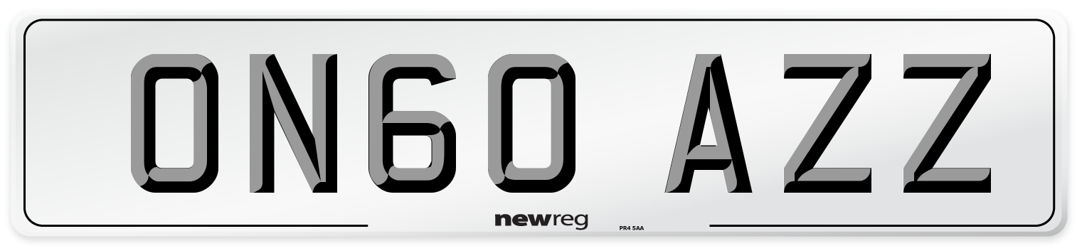 ON60 AZZ Number Plate from New Reg